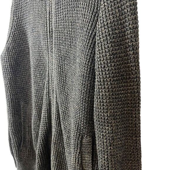 LL Bean Mens Mock Neck Organic Cotton 1/4 Zip Chunky Knit Sweater Pullover sz L - Picture 9 of 16